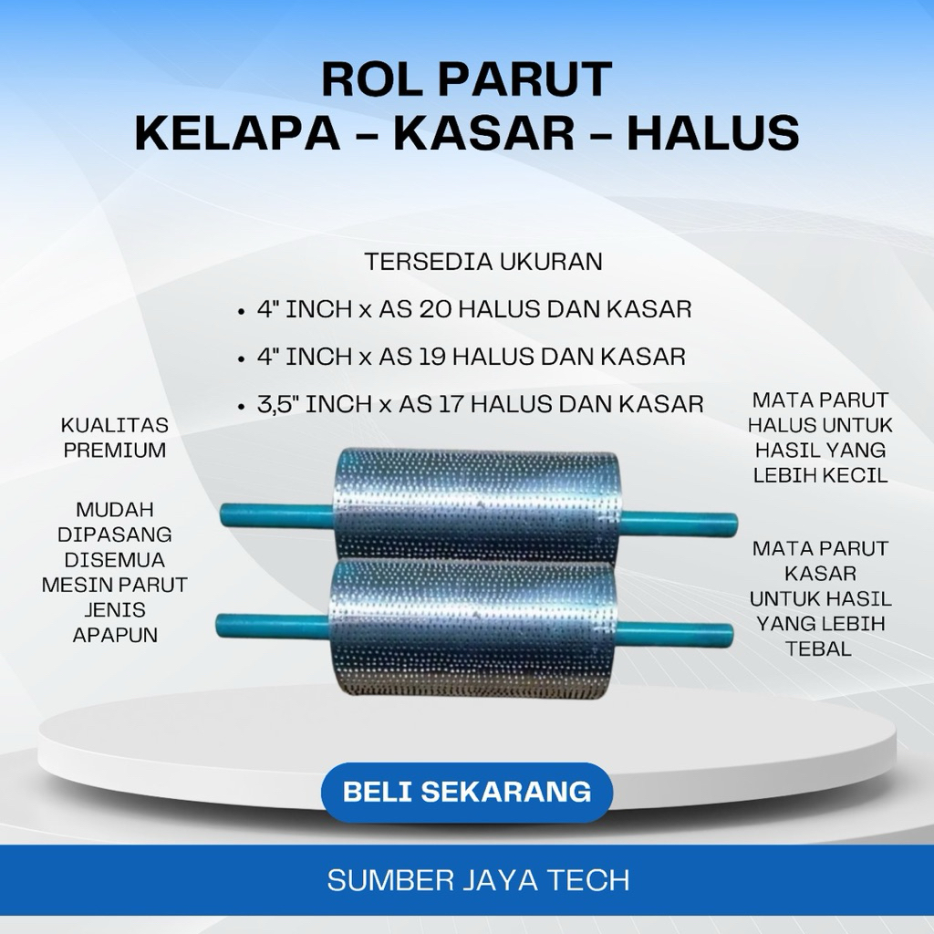 ROLL PARUT KELAPA - MATA PARUT HALUS DAN KASAR