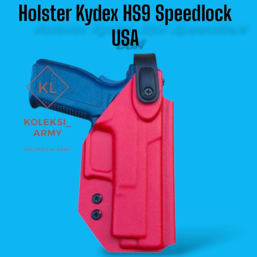 Kydex Holster HS 9 Merah HS Speedlock Level 2 USA HS Besar