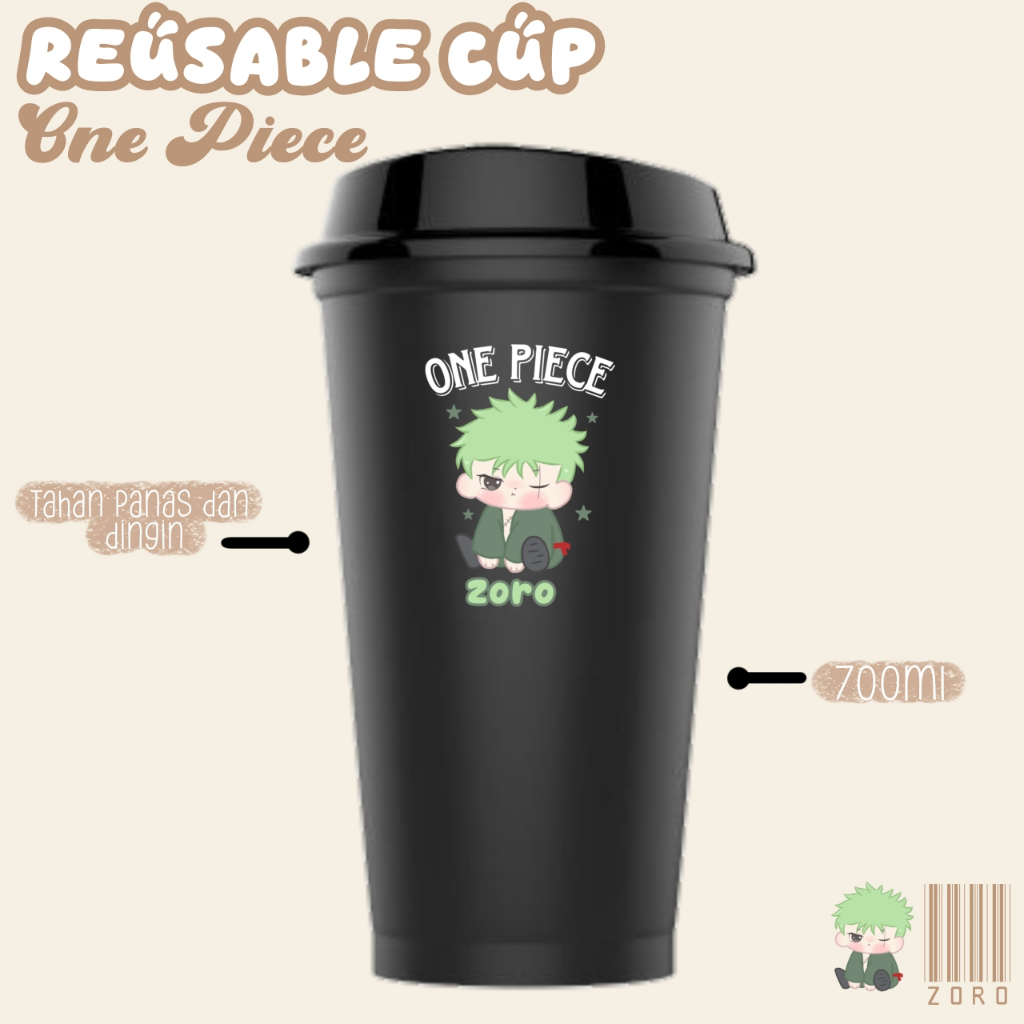 Reusable Cup One Piece Chibi