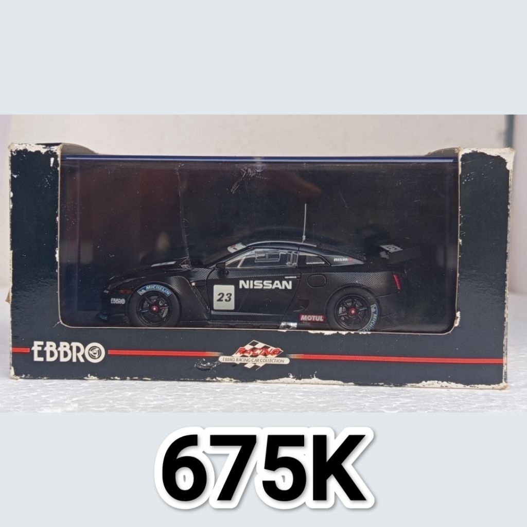 Diecast Mini Scale 43 Ebbro Racing Nissan GTR GT1 Malaysia Test 2009 January Nismo Black