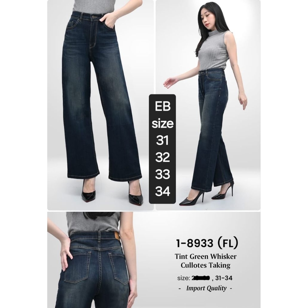 CELANA KULOT FELINO TINT GREEN WISKER /WARNA RETRO