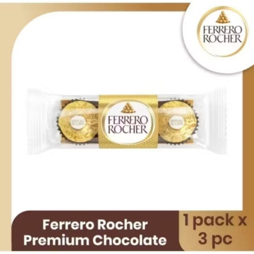 Ferrero Rocher Premium Chocolate | coklat Ferrero Rocher Isi 3pc |
