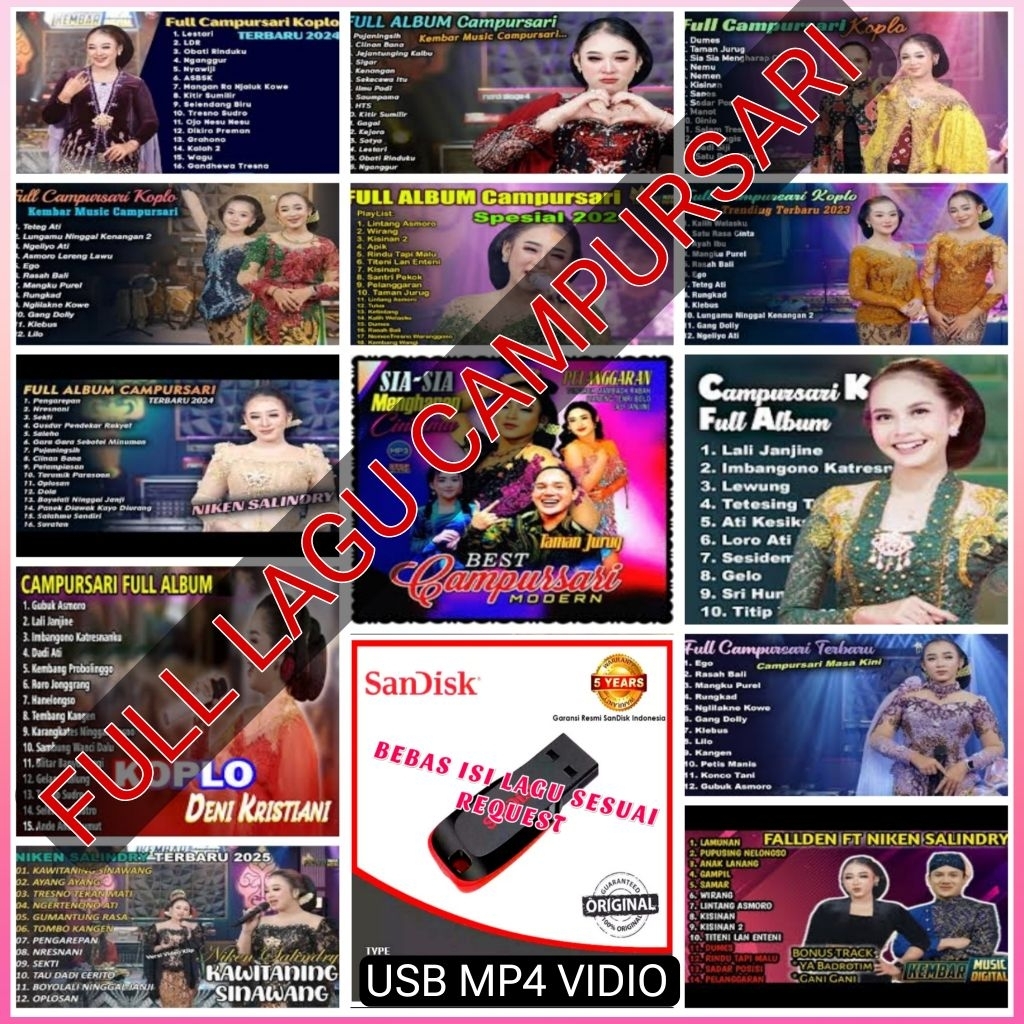 USB MUSIK MOBIL - USB MP4 VIDIO MUSIK LAGU CAMPURSARI KOPLO TERBARU - USB FULL MUSIK LAGU CAMPURSARI