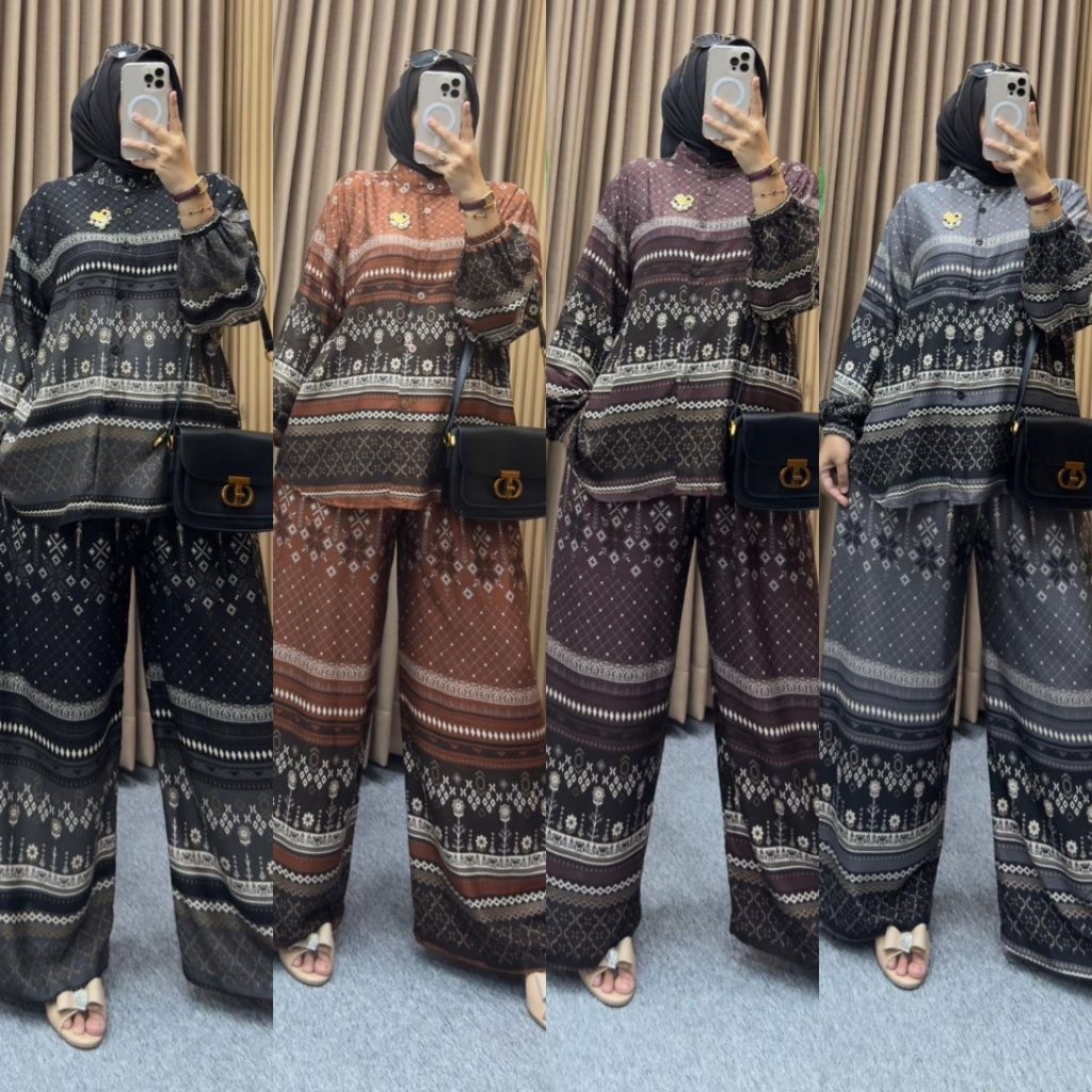 ONE SET ALEA//SETELAN JAMILAH RAYON MOTIF BUNGA//SETCEL JUMBO JAMILAH//SETELAN TERLARIS//SET TERBARU