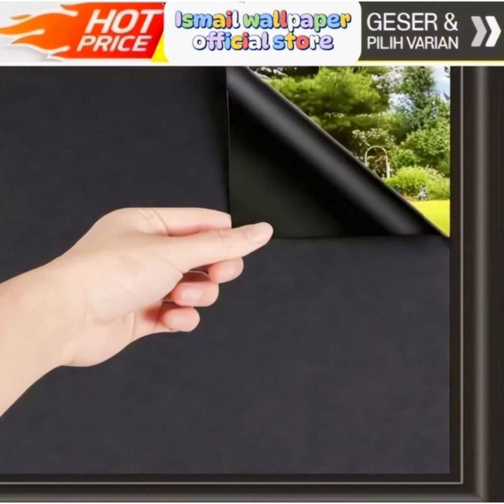 Sticker Kaca Filem /Sticker Kaca Lemari/ Non Transparan Tidak Tembus Matahari Dan Cahaya