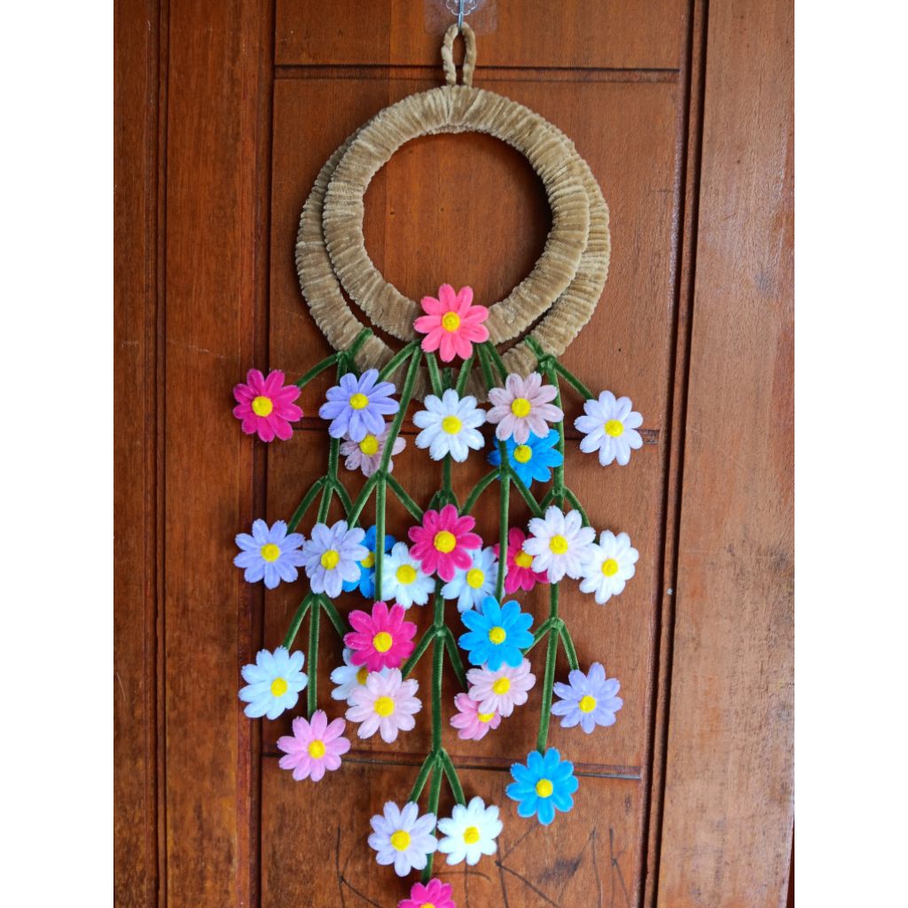 bunga gantung kawat bulu/bunga hiasan dinding/bunga hiasan pintu