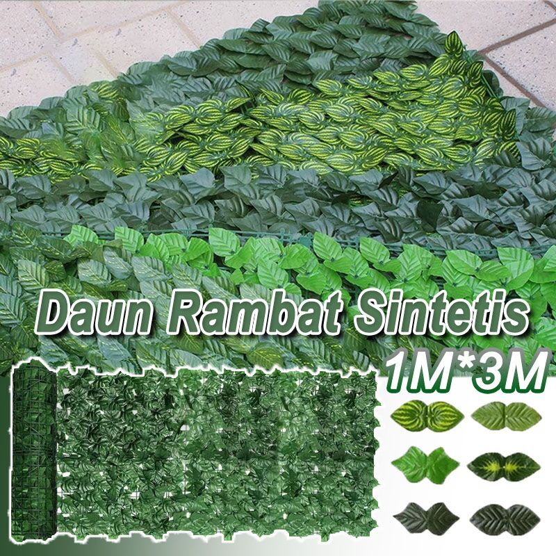 Daun Rambat Sintetis 1M*3M Rumput Buatan Plastik Dinding Rumput Buatan/Plastik Dinding Rumput Buatan