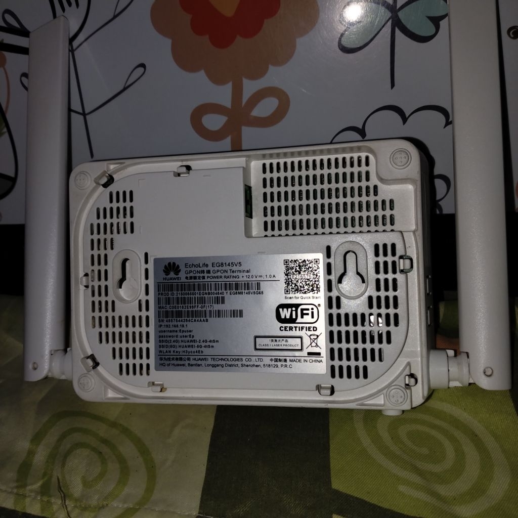 Huawei Biznet EG6145V5 port ijo + adaptor