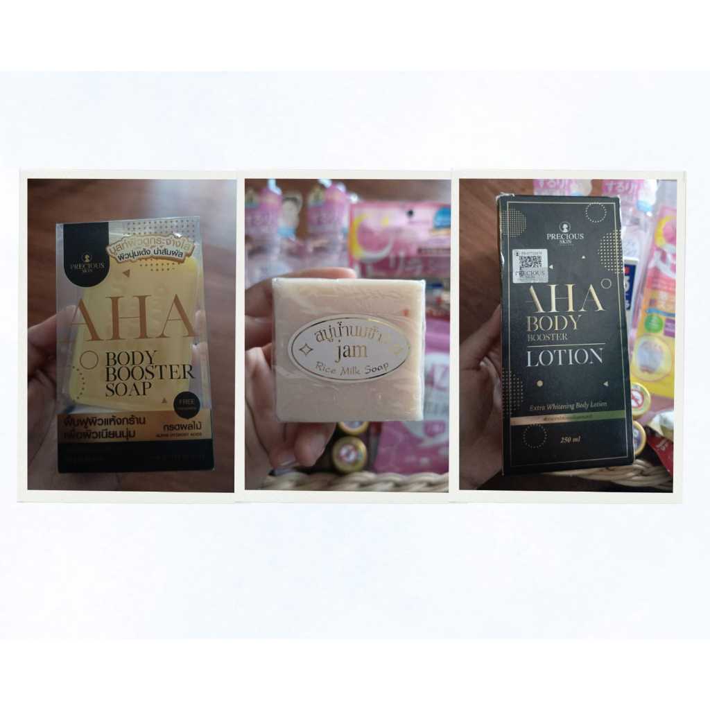AHA Body Booster Soap 80GR Original / Sabun beras original thailand/AHA BODY BOOSTER LATION