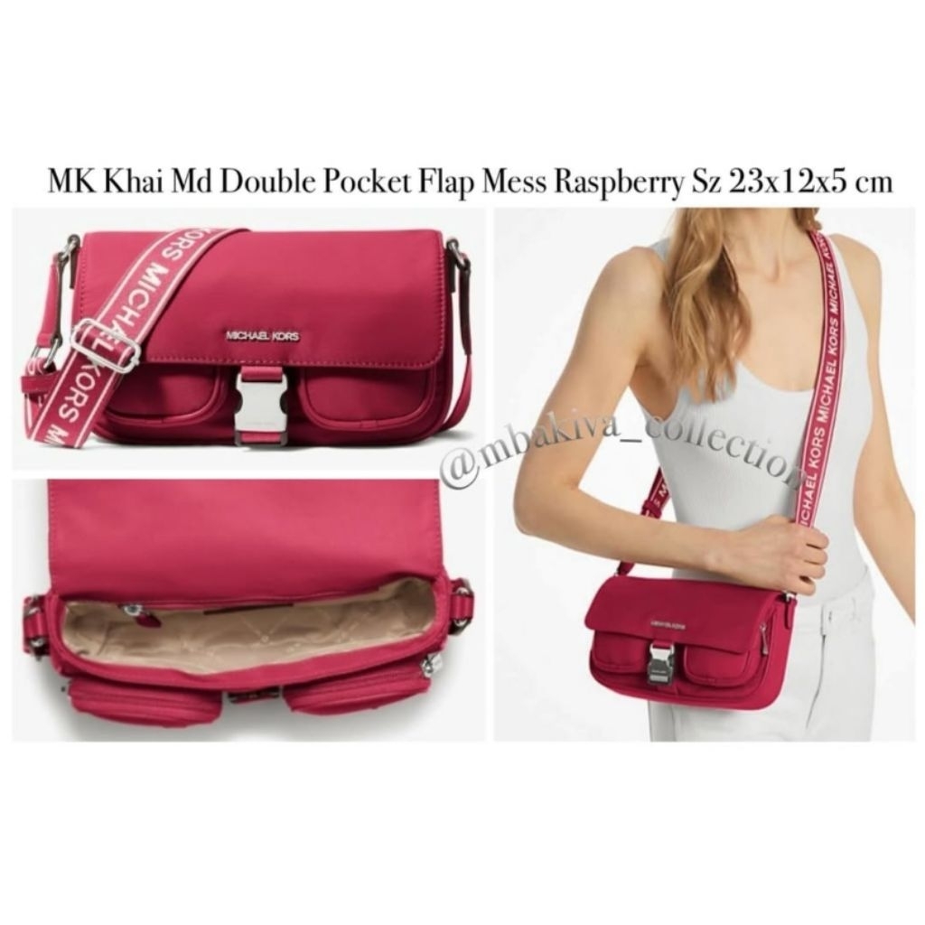 MK Khai Md Double Pocket Flap Mess Raspberry