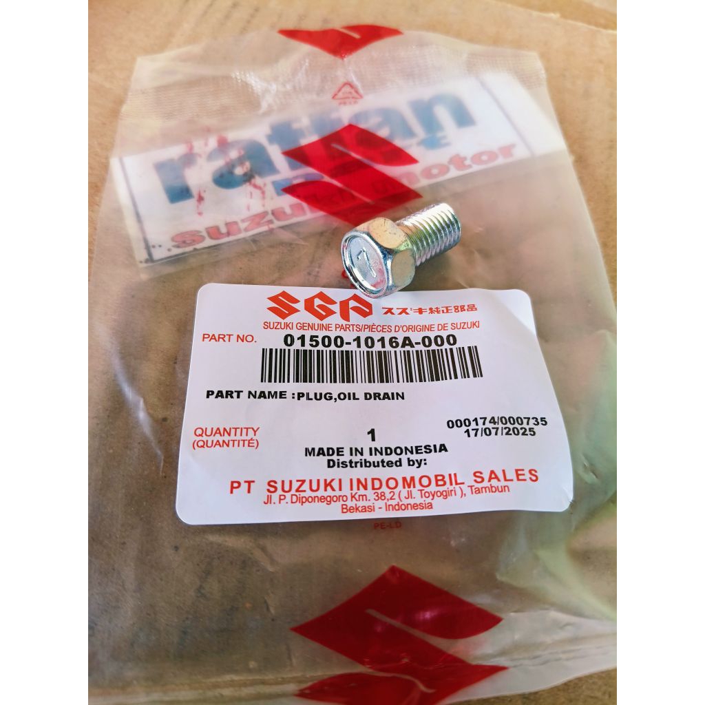 baut tap pembuangan oli mesin suzuki shogun 125 smash fd arashi nex spin hayate addres satria  fu fi