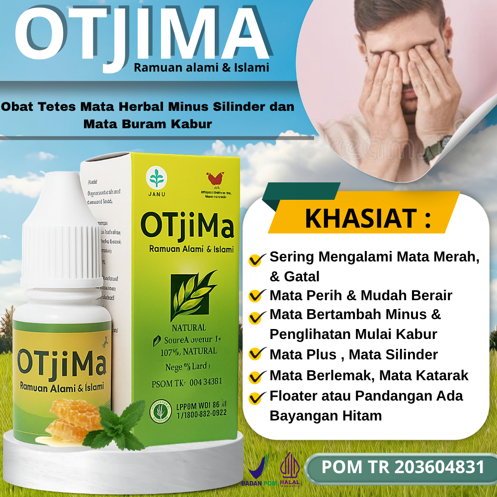 OTJIMA Obat Tetes Mata Herbal Minus Silinder dan Mata Buram Kabur