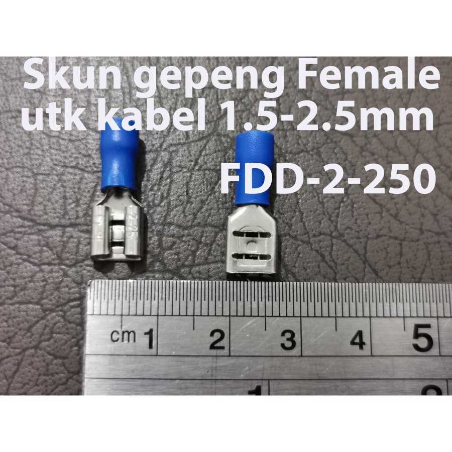 Skun Gepeng Female FDD 2-250 ( BIRU ) - skun kabel