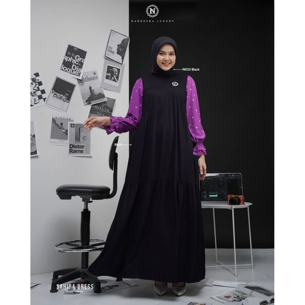 SAHIRA DRESS BY NADHEERA LUXURY √ Gamis nadheera √ Gamis polos √ Gamis rayon