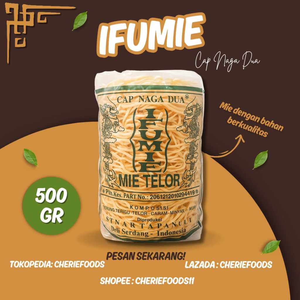 Mie Telor Cap Naga Dua Ifumie/ Ifumie khas medan cap naga dua