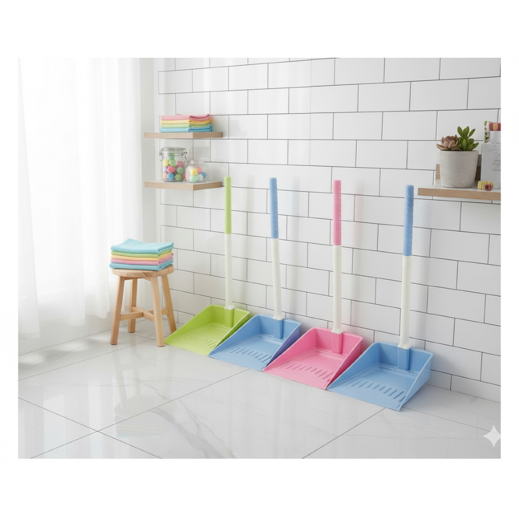 Serokan Sampah Gagang / Pengki Sampah Gagang Plastik Murah