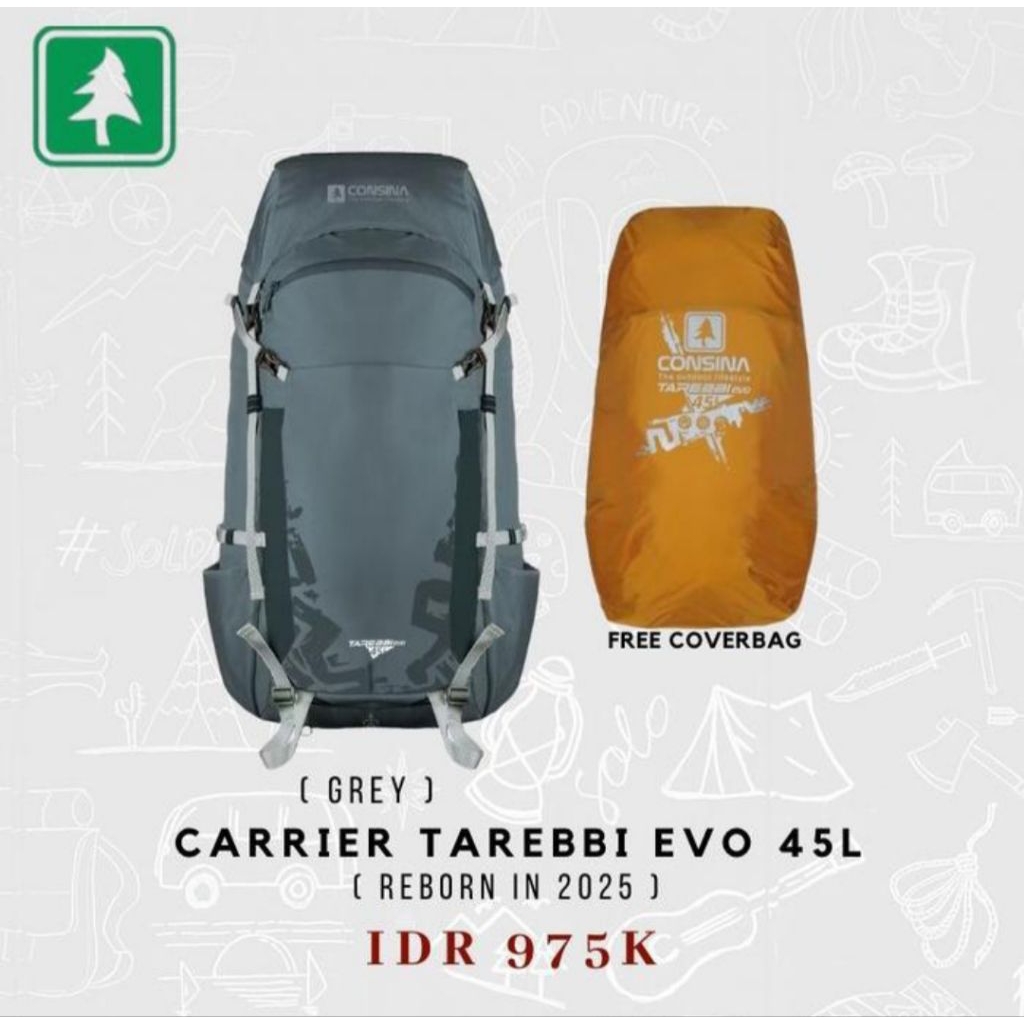best seller carier tas ransel Consina tarebi 60liter / Tarrebi evo 45liter