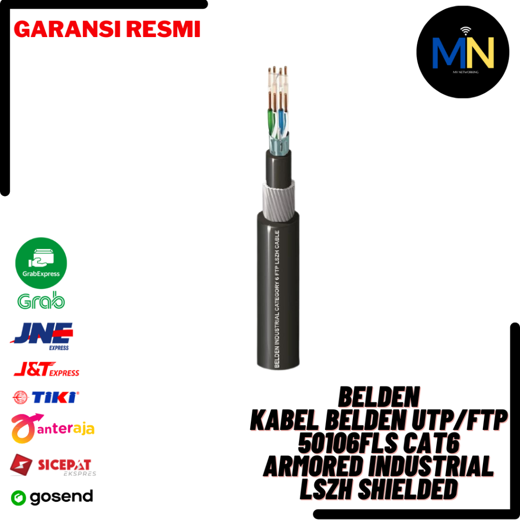 KABEL BELDEN UTP/FTP 50106FLS CAT6 ARMORED INDUSTRIAL LSZH SHIELDED