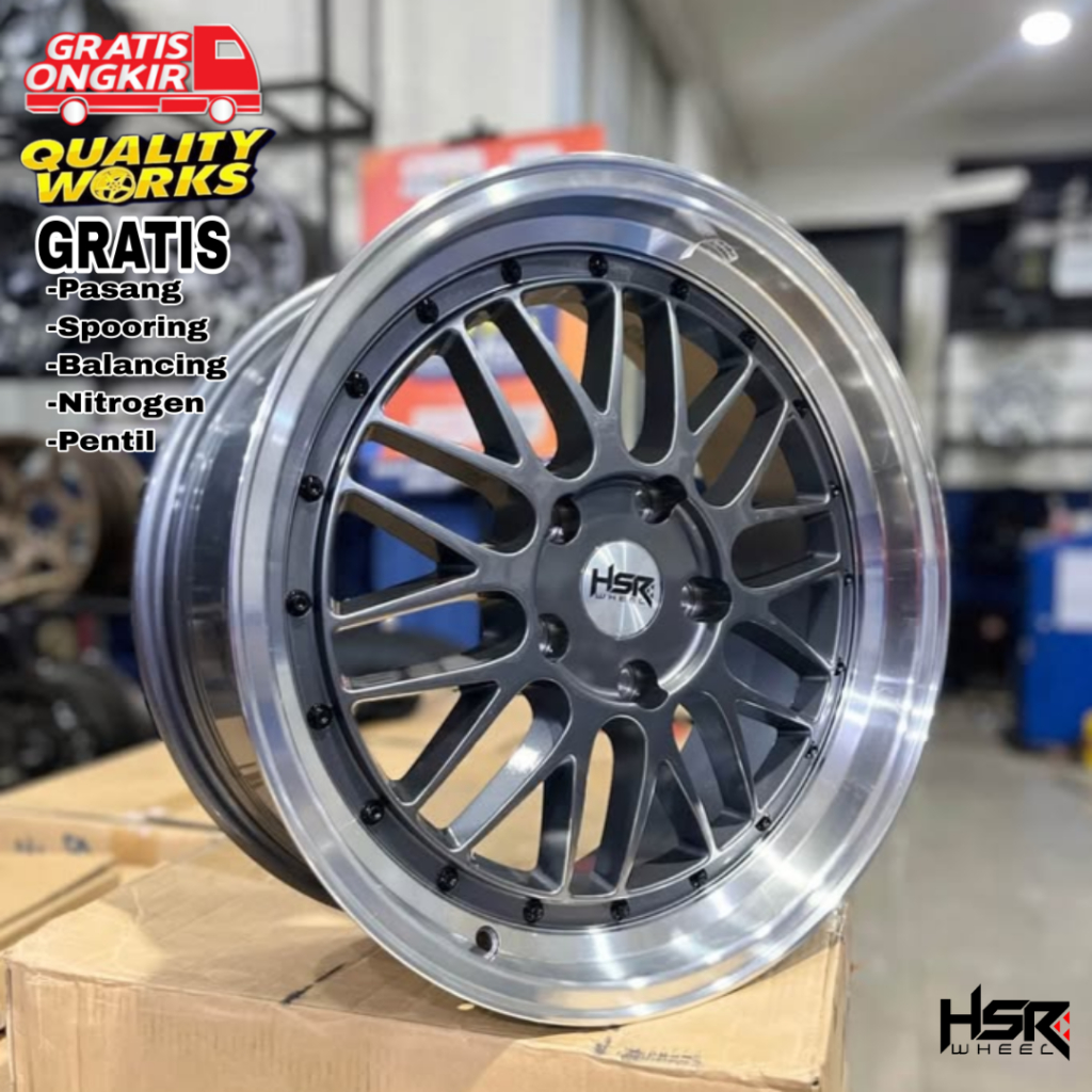 Velg Celong BBS Ring 18 Buat Mobil BMW R18 Lebar 8 ET35 Pcd 5X120 HSR Wheel Lemans