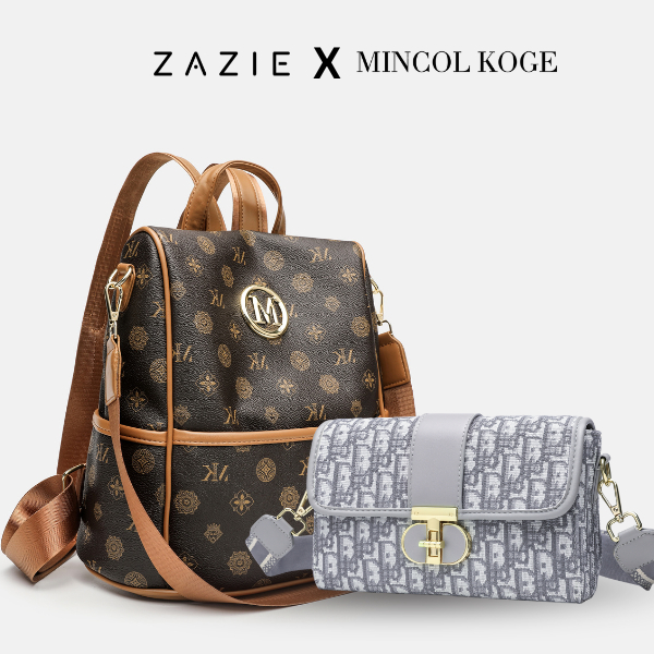 [ZAZIE X MINCOL KOGE] Tas Wanita Bundling Ransel & Sling Bag | Tas Wanita Sling Bag | Backpack Wanit