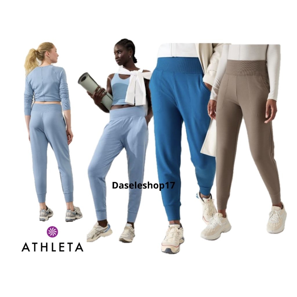 celana wanita-Coaster luxe  high rise jogger athleta High west