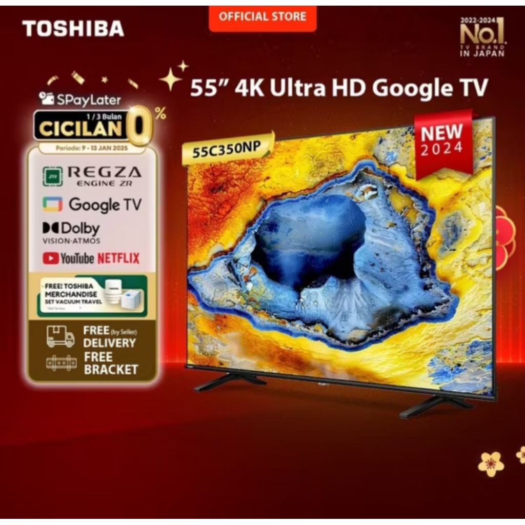 TV LED TOSHIBA 55INCH GOOGLE TV UHD 4K 55C350NP TV LED TOSHIBA 55 INCH GOOGLE TV UHD 4K 55C3550NP