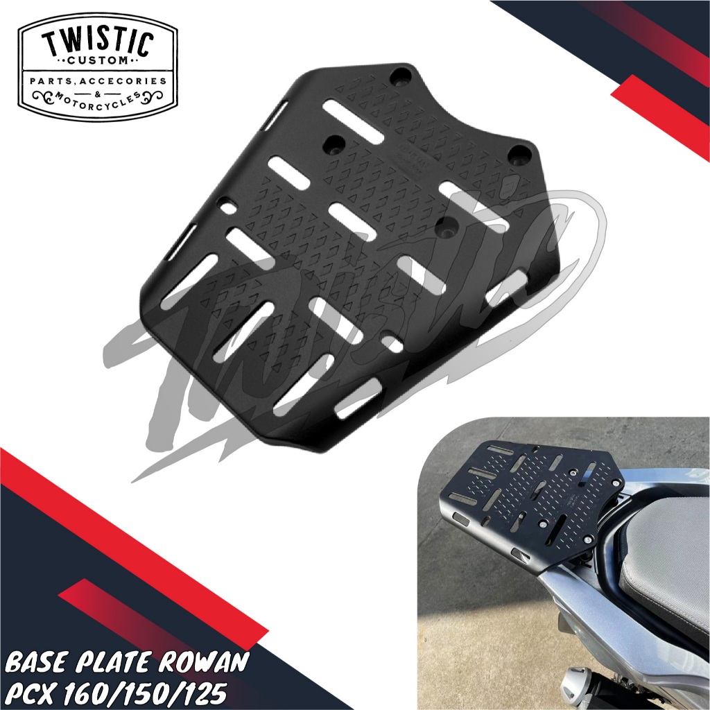 Base Plate Top Box Mount Dudukan Tatakan Box Tas Rak Pannier Belakang Atas Motor Honda PCX160 PCX150