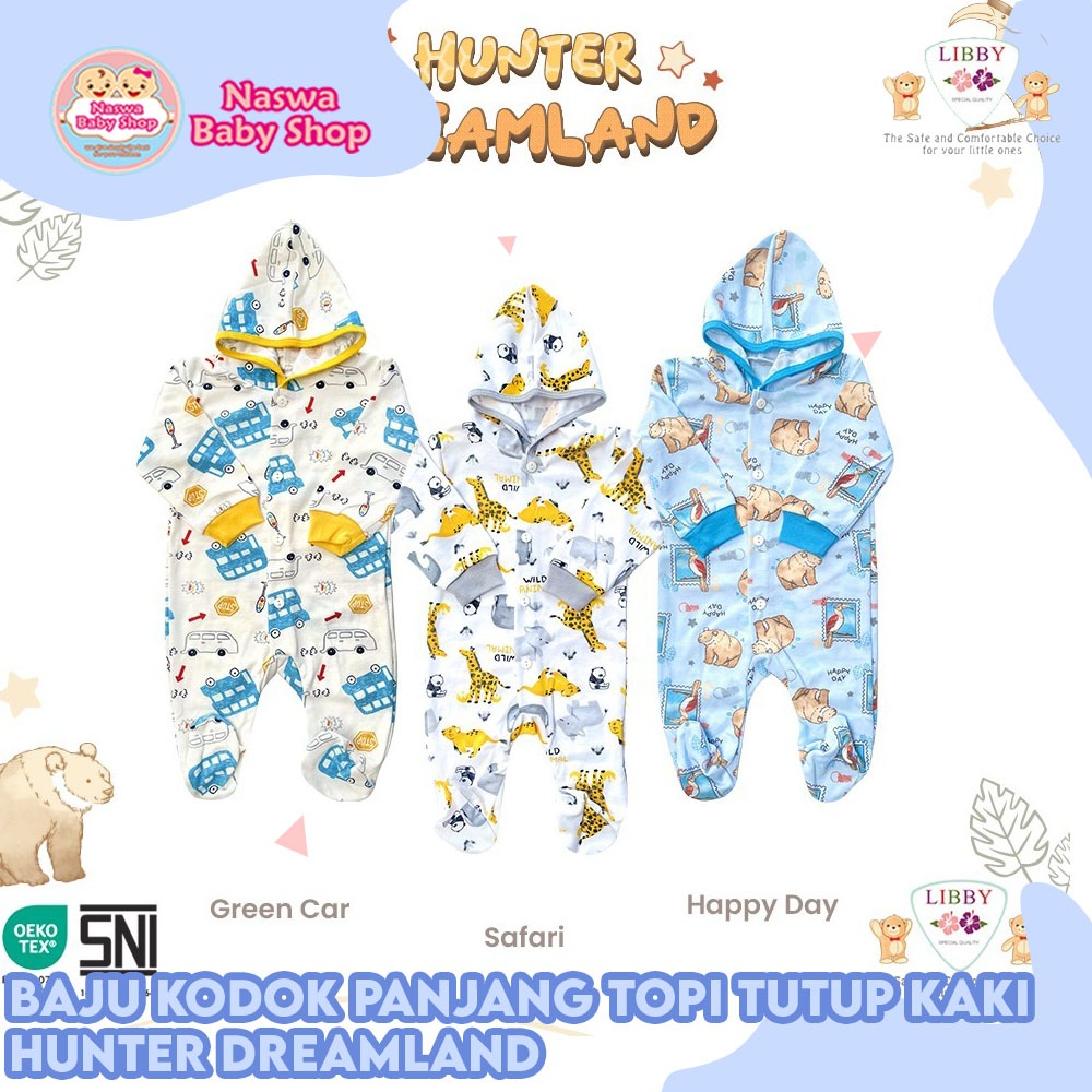 Libby Baju Kodok Panjang Rib Hoodie Tutup Kaki Hunter Dreamland