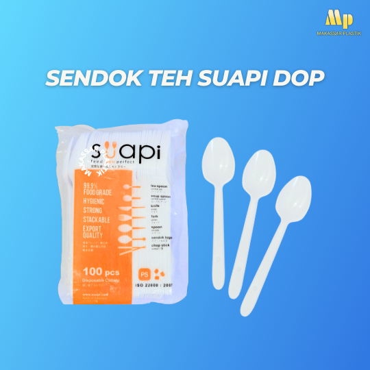 SENDOK TEH SUAPI DOP / SENDOK TEH SUAPI WARNA / SENDOK PLASTIK @100 Pcs