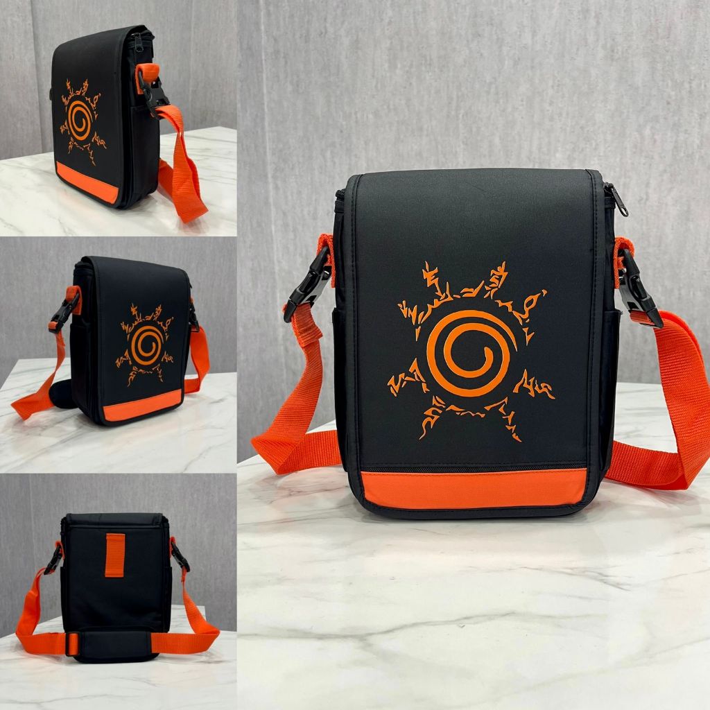 Slingbag Canvas Naruto Kyubi Tas Selempang Anime Manga Wibu Otaku Keren Kekinian Tas Cewek Cowok Aks