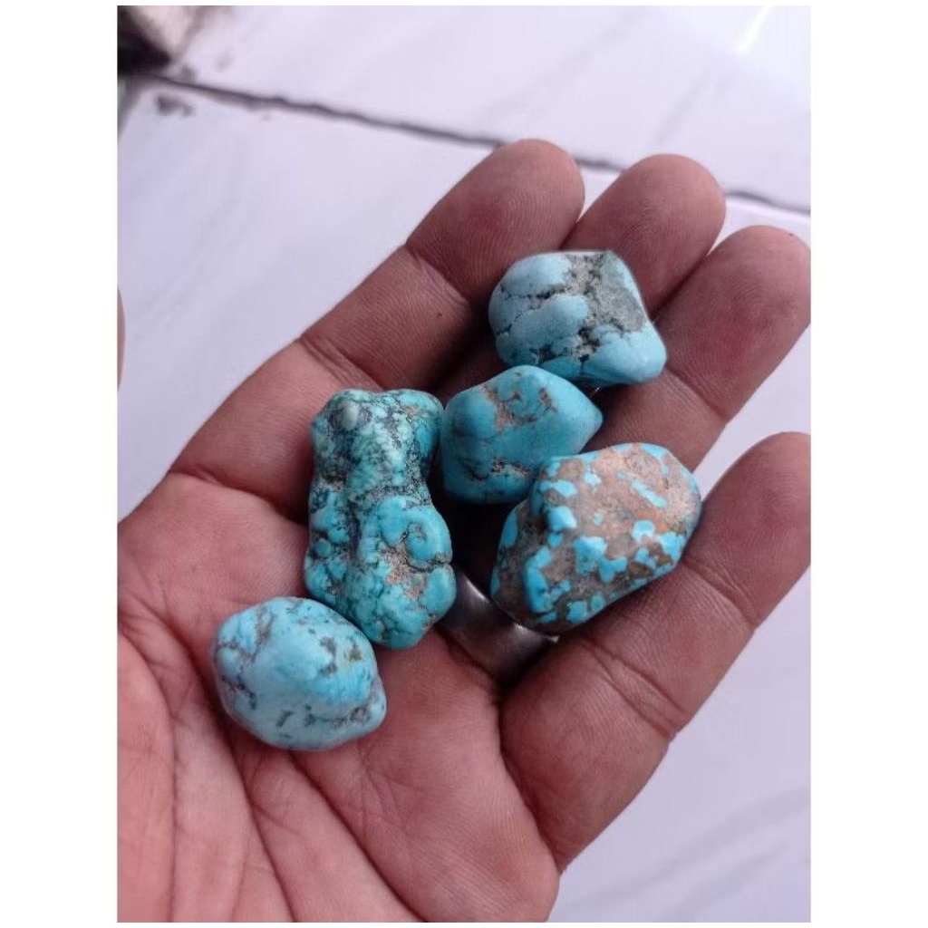 Batu Akik Pirus Tibet Natural Bongkahan Tunggal
