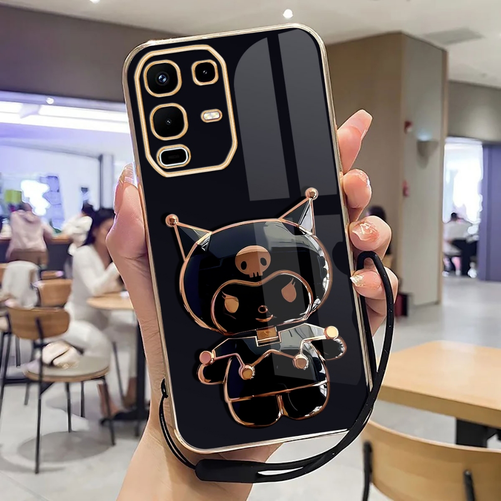 Case Infinix Note 50X Softcase With Stand Mirror Silikon Luxury Plating