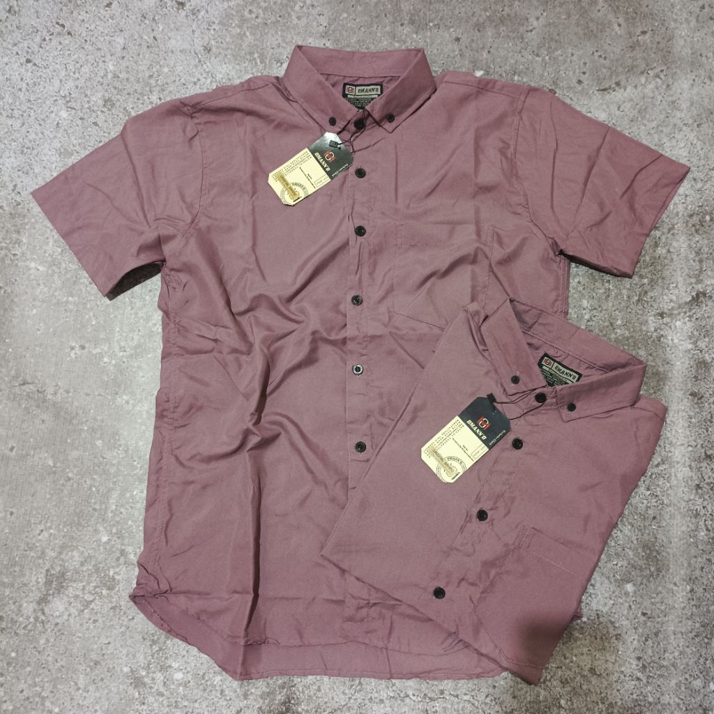 KEMEJA POLOS PRIA DUSTY PURPLE LENGAN PANJANG DAN PENDEK KEMEJA ATASAN DUSTY PURPLE KEMEJA DUSTY PUR