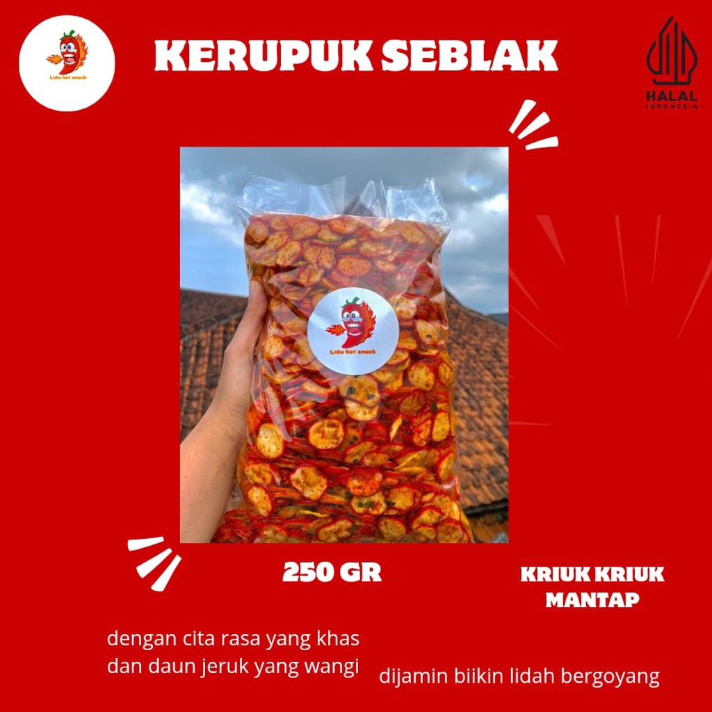 SEBLAK KERUPUK WARNA /KERUPUK SEBLAK BANTAT BUMBU MELIMPAH 250 GR /KERUPUK SEBLAK AROMA BAWANGBUMBU 