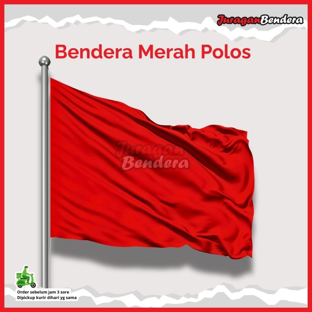 Bendera Polos Bahan Kain Satin Polyester