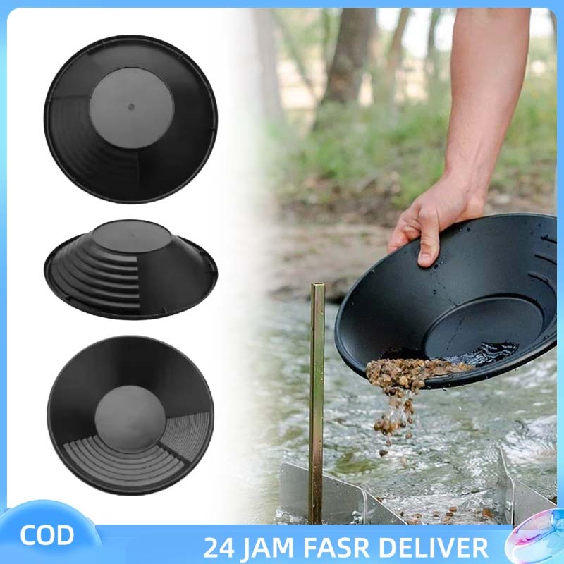 38CM Dulang Emas Gold Pan Alat Pendulang Emas Saringan Emas Peralatan Tambang Gold Mining Pencari Em
