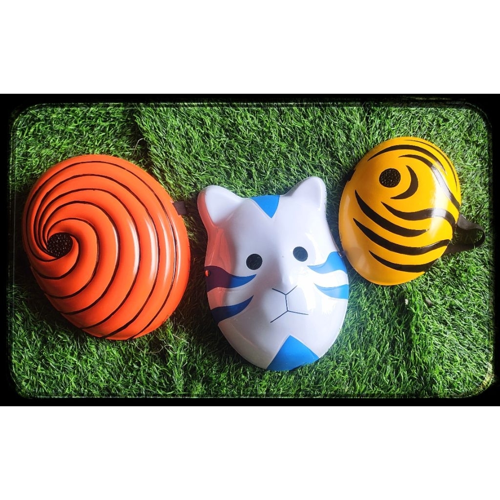 Galastore00 Topeng Uciha Obito - Topeng Obito Uchiha Oranye - Topeng Tobi Kuning - Topeng Ninja