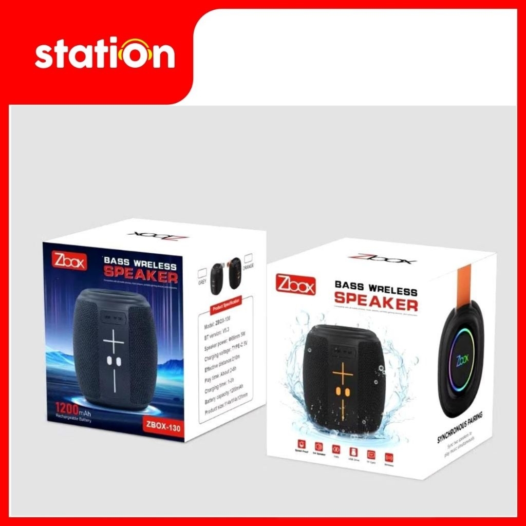 ZBOX Speaker Bluetooth LED B66 & ZBOX-130 LED Speaker Portabel