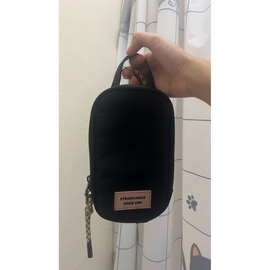 tas hp sling bag selempang stradivarius hitam pink