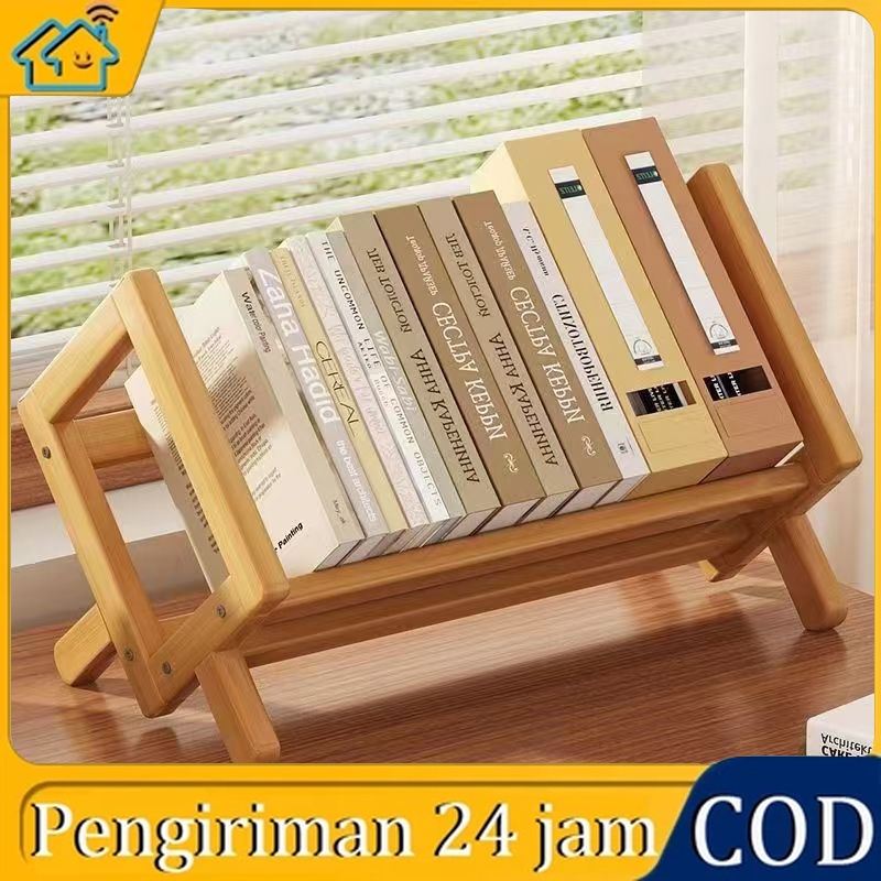 Rak Buku Meja Kayu Rak Meja Rak Organizer Buku Rak Penyimpanan Rapi Buku Minimalis
