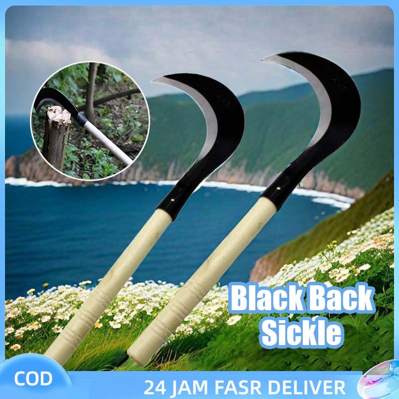 1 Pcs Arit Padi Sawah Tani Sabit Pemangkas Rumput Pemotong Ranting Pembelah Bambu Baja Super Tajam D