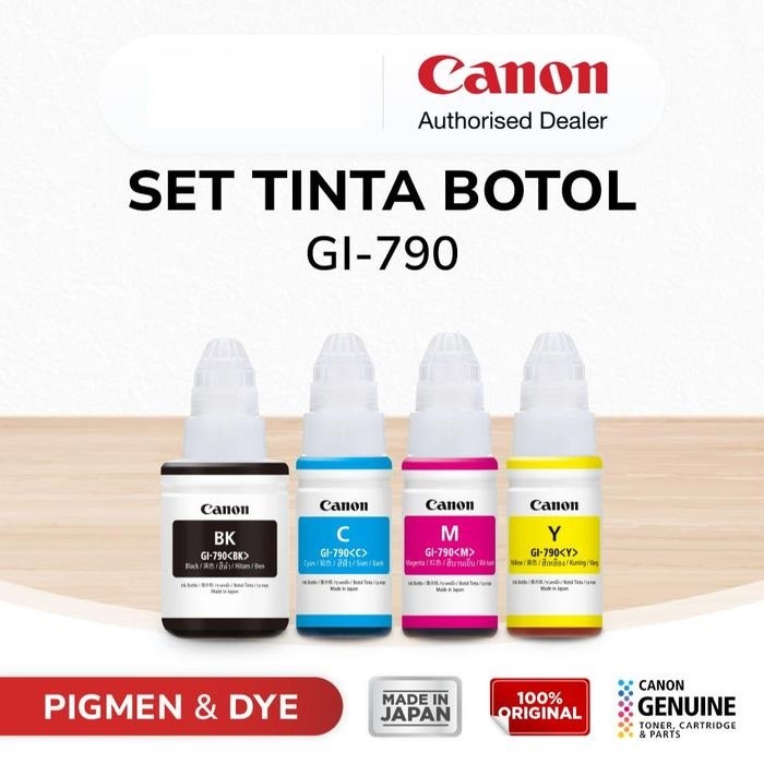 Tinta Canon 790 Original Black Cyan Magenta Yellow - Tinta Canon G1010 G2010 G3010 G4010