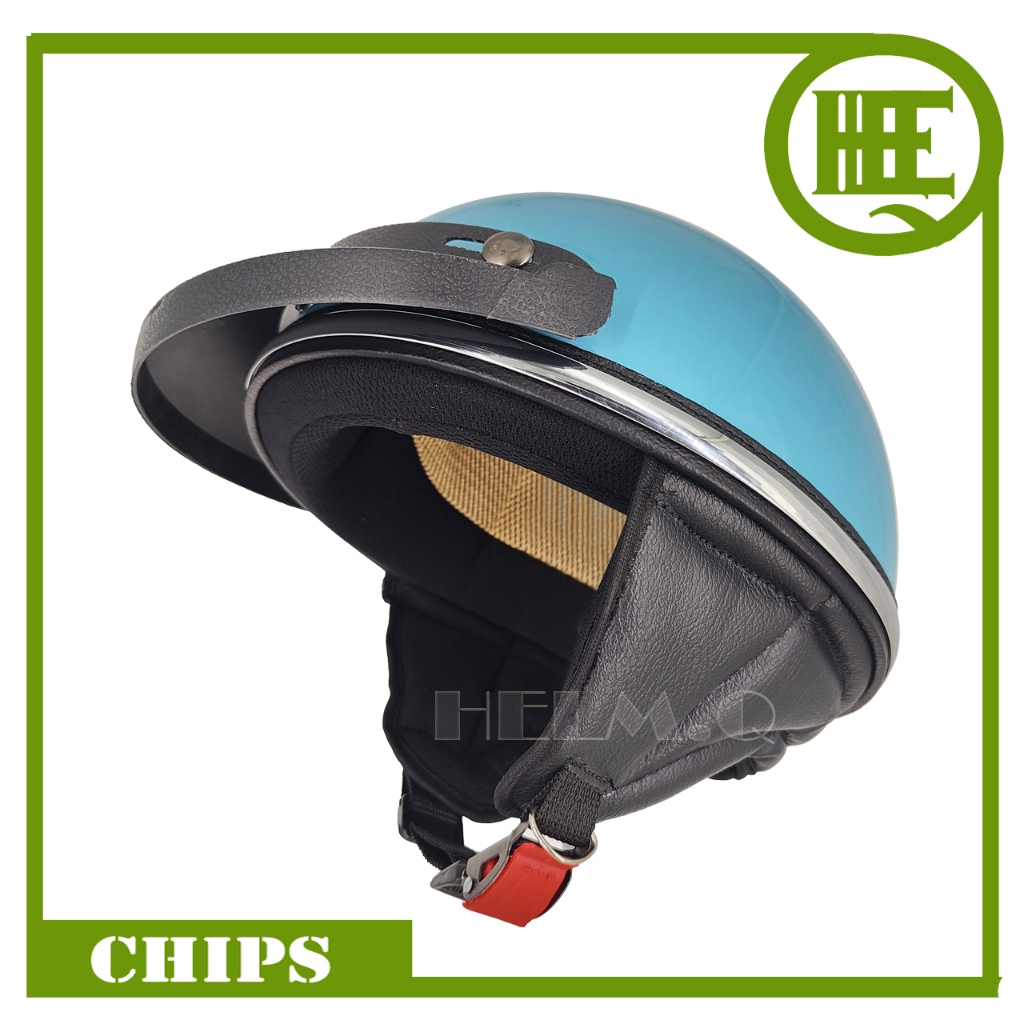 CH2 Helm LIS KROM Dewasa Busa Tebal Finishing Rapih Desain Simple Style Cocok untuk Motor Vespa dan 