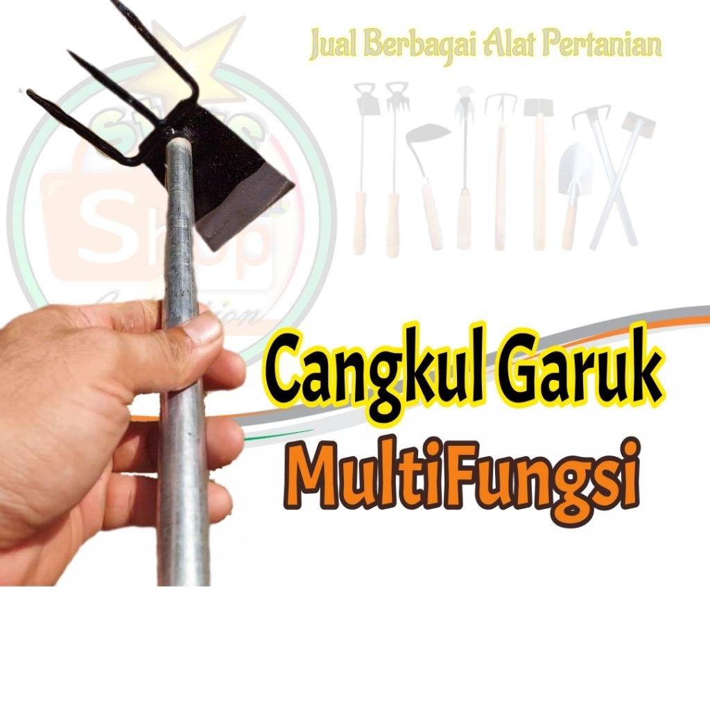 GARUK CANGKUL MULTIFUNGSI CANGKUL MINI 2 IN 1