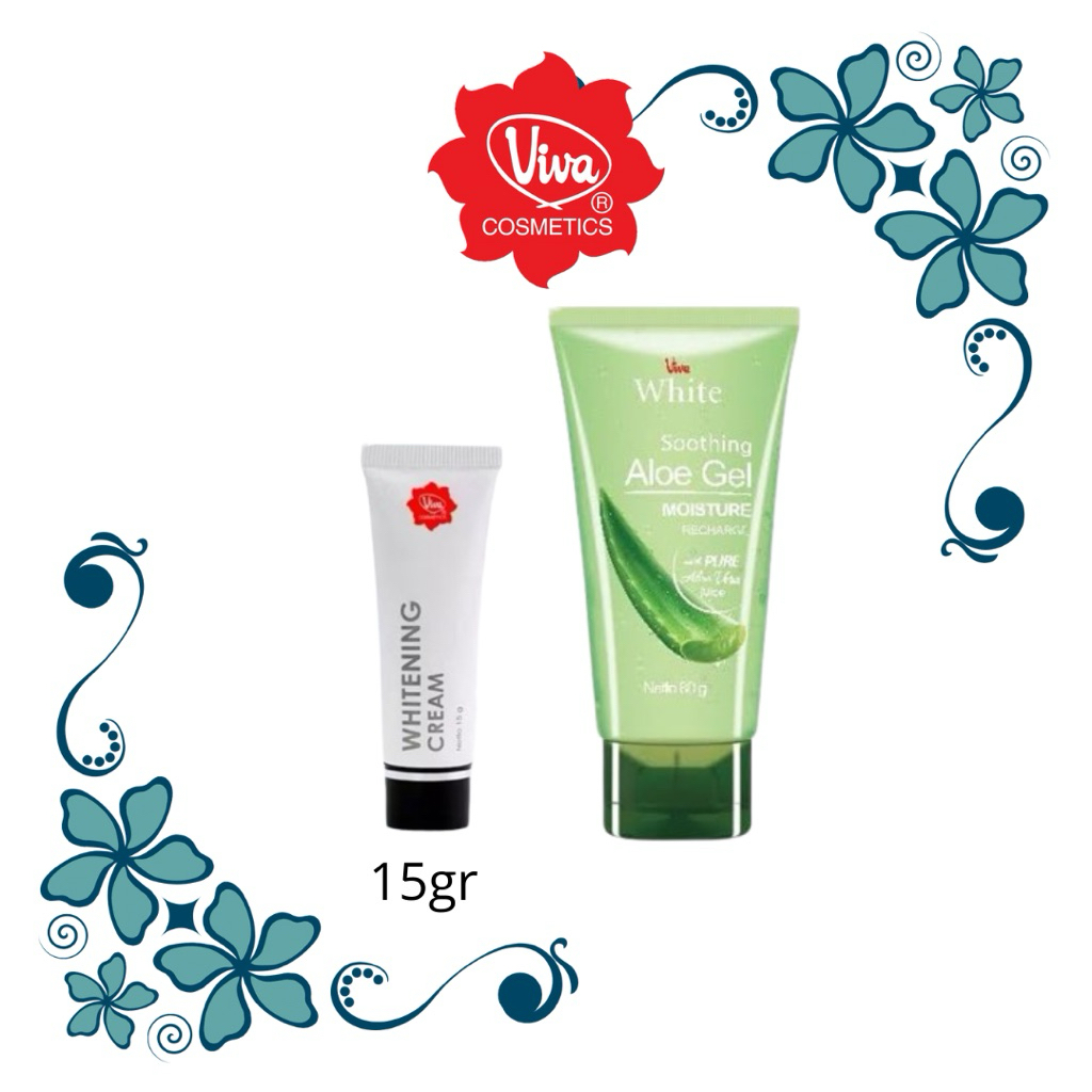 Paket Viva Whitening Cream 15g dan Soothing Aloe Gel n Xtra BW