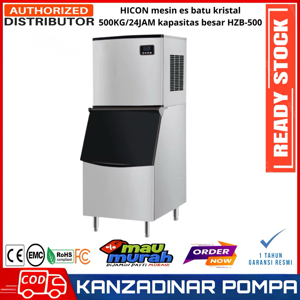 HICON mesin es batu kristal 500KG/24JAM kapasitas besar HZB-500