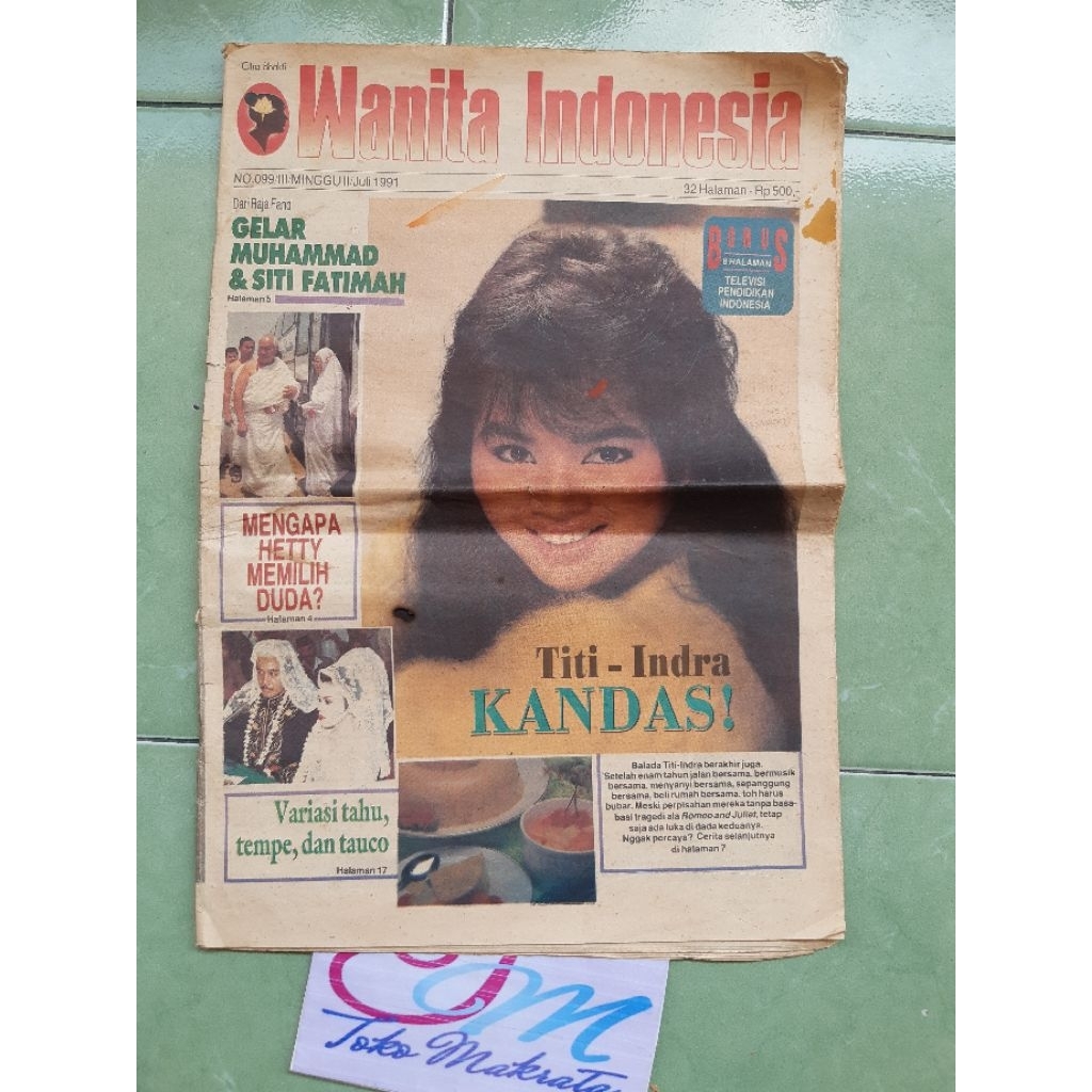 koran tabloid wanita WANITA INDONESIA jadul lawas lama