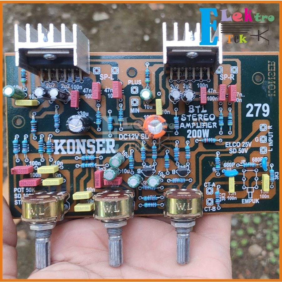 KIT POWER AMPLIFIER STEREO 200WATT BTL TDA2004 TDA2005 PRO SERIES 279