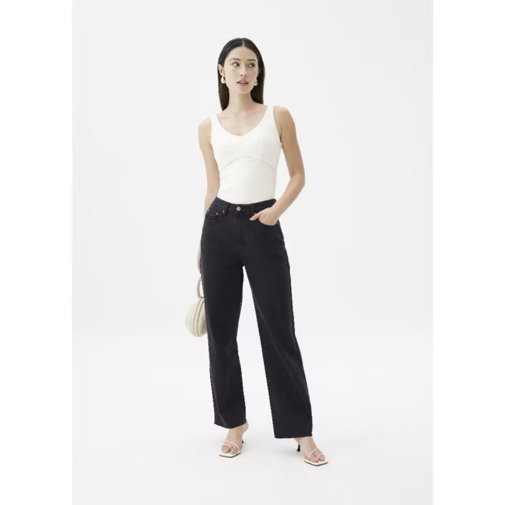 LOVE, BONITO - ELLIOT DENIM STRAIGHT LEG JEANS (BLACK)