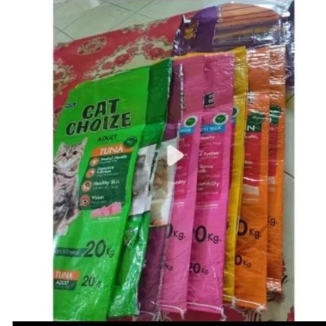 karung bekas makanan kucing